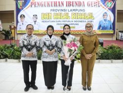 Wulan Sari Mirza Dikukuhkan sebagai Ibunda Guru Lampung, Ajak Guru Satukan Tekad Majukan Pendidikan