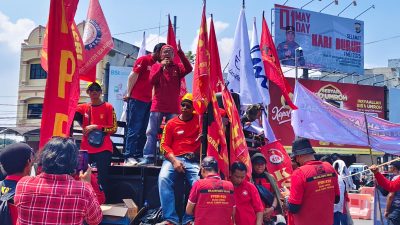 May Day di Lampung, Massa Tuntut Upah Minimum Nasional Rp4 Juta
