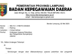 Pemprov Lampung Segarkan Birokrasi Lewat Pelantikan Pejabat Baru
