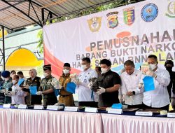 Gubernur Lampung dan BNNP Musnahkan 14,95 Kg Sabu, Tiga Kurir Ditangkap