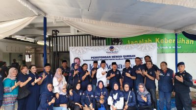 NasDem Lampung Sembelih 23 Sapi Kurban, Herman HN: Untuk Rakyat Kecil dan Peternak Lokal