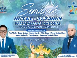 HUT ke-27, PAN Lampung Siapkan Serangkaian Acara