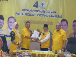 Hanan A Rozak Resmi Daftar Calon Ketua Golkar Lampung, Dikawal 15 Ketua DPD