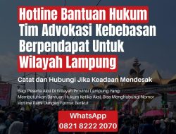 LBH Buka Posko Bantuan Hukum dan Anti Kriminalisasi Aksi di Lampung