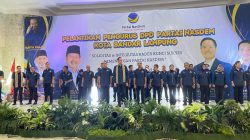 DPD NasDem Bandar Lampung Dilantik, Target Pileg 2029 Raih Peringkat Kedua
