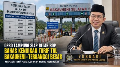 DPRD Lampung Jadwalkan RDP, Soroti Kenaikan Tarif Tol Bakauheni-Terbanggi Besar