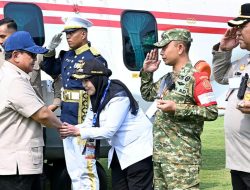 Presiden Prabowo Tiba di Lampung, Disambut Wali Kota Eva Dwiana Jelang Munas HIPMI