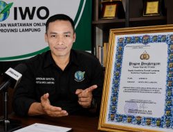 Ketua IWO Tolak Penghargaan Polda Lampung, Nilai Narasi Piagam Mengganggu Independensi Pers