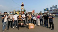 IJP Lampung Bagikan 3.000 Masker, Sasar Pengendara di Tugu Adipura