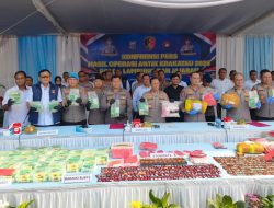 Polda Lampung Bekuk 530 Tersangka, Sabu 85,9 Kg Disita