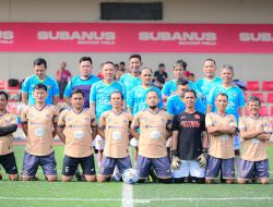 Wartawan PWI Lampung Rajut Kebersamaan di Lapangan Hijau
